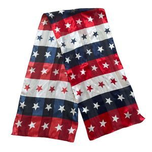Red white and blue American scarf with stars￼